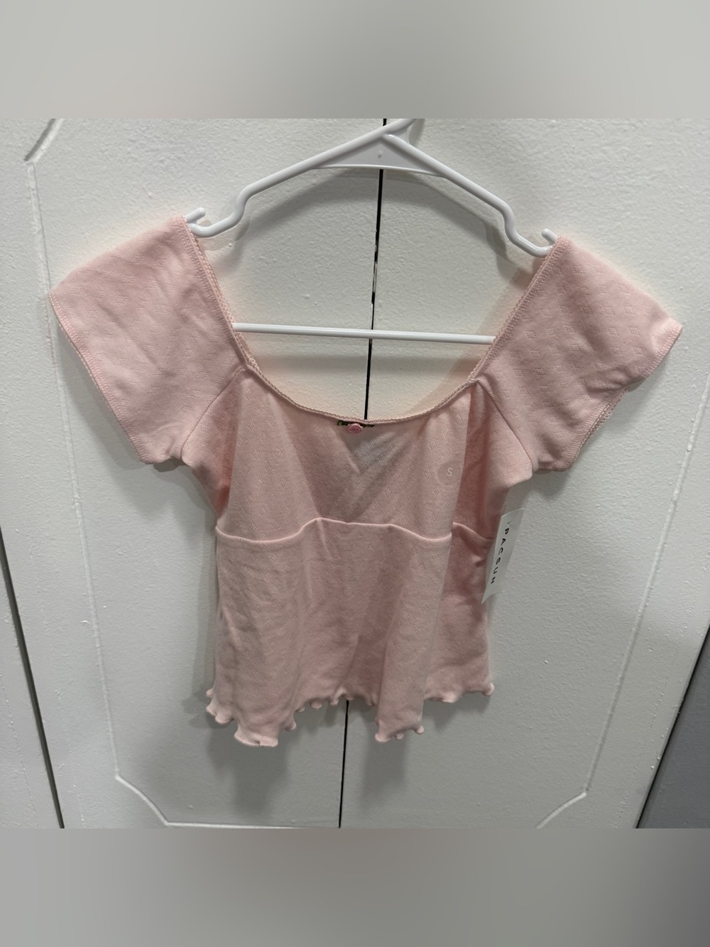 NWT PacSun Pink babydoll-style Short Sleeve Shirt